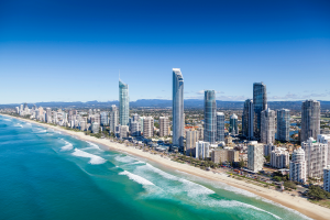 Australia Skyline with Beach