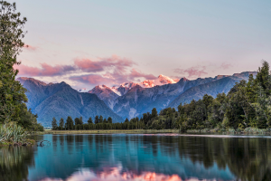 New Zealand Sunset Mountain View