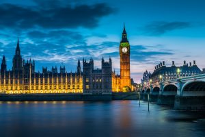 United Kingdom Big Ben Water View