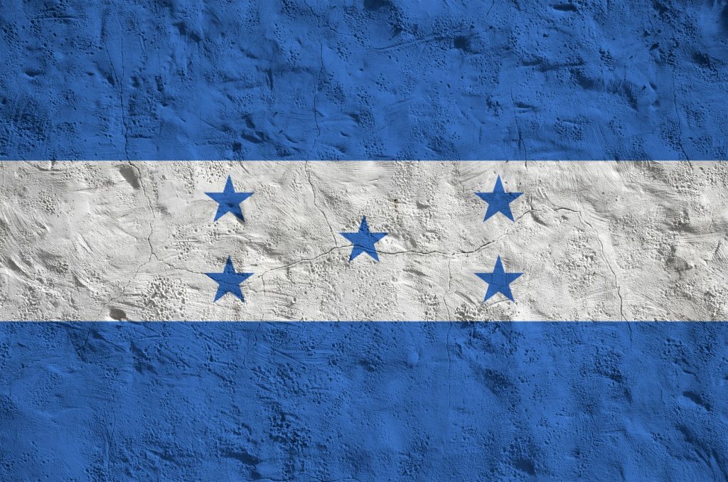 The flag of Honduras.